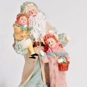 Christmas Santa Claus with Children Home Holiday Decor Statue 12" Tall 2.9 lbs